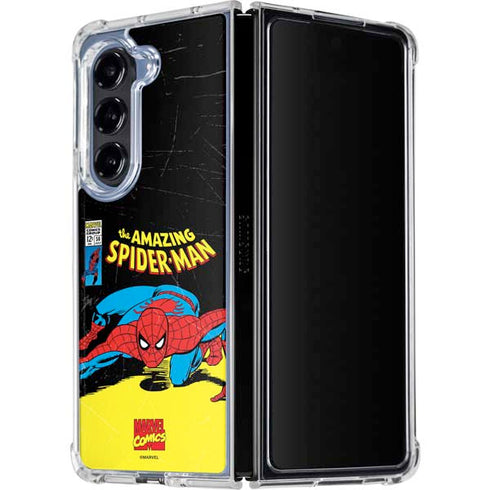 Marvel Classic Comics The Amazing Spider-Man Galaxy Z Fold5 5G Clear Case
